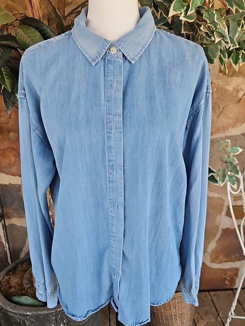 Thread & Supply Light Blue Women's Denim Button-Down Shirt